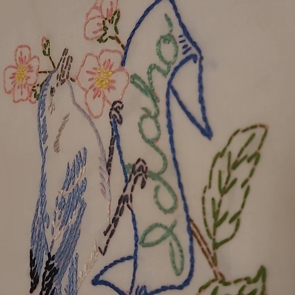 Vintage Hand Stitched Idaho State Bird & Flower - Picture 11 of 16